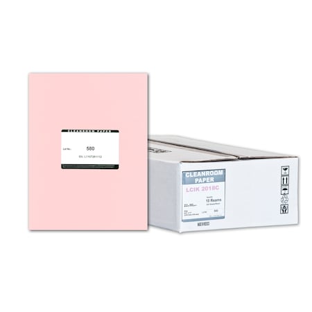 Pure Image Pure Image Synthetic Cleanroom Paper, 8.5x11, Pink 22lb, 250 sheets /ream, 10 reams p/PK LCIK 2018C